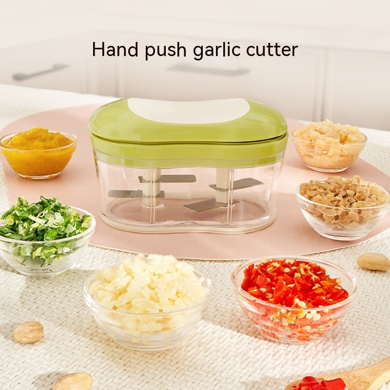 Multi-Function Hand Push Garlic Press | Easy Garlic Chopper & Mincer Kitchen Gadget for Home Cooking