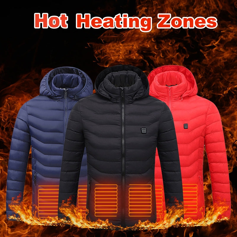 USB Electric Heated Jacket | Winter Thermal Heating Jacket with Cotton Padding for Men – Warm & Windproof