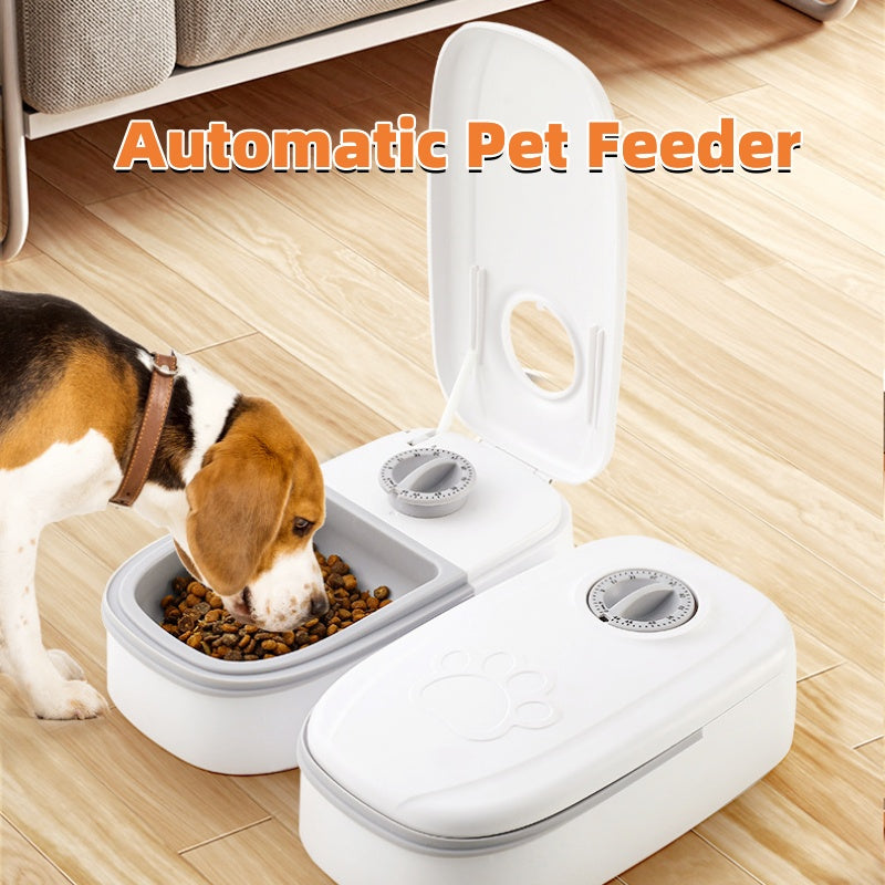 Automatic Pet Feeder with Timer & Stainless Steel Bowl – Smart Food Dispenser for Cats & Dogs