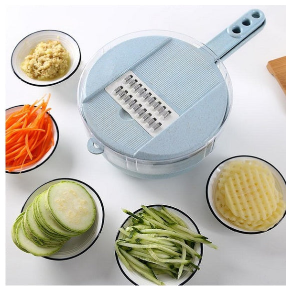 8-in-1 Mandoline Slicer Vegetable Cutter | Potato Peeler, Carrot & Onion Grater with Strainer – Kitchen Accessories