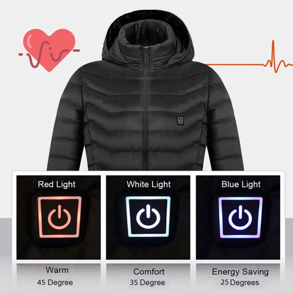 USB Electric Heated Jacket | Winter Thermal Heating Jacket with Cotton Padding for Men – Warm & Windproof