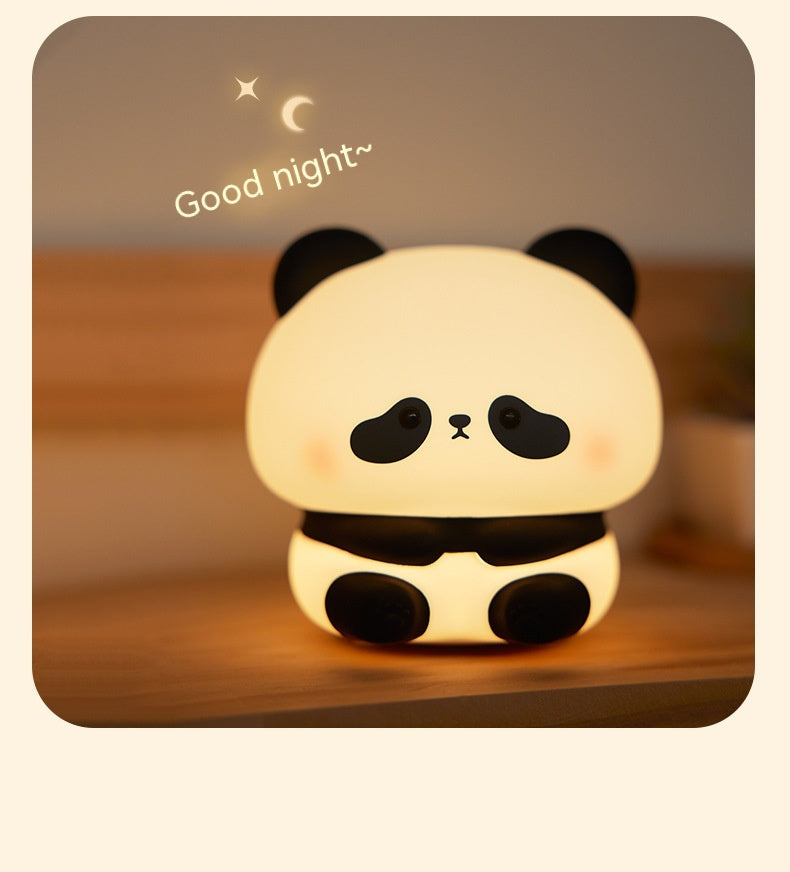 Panda LED Night Light | USB Rechargeable Silicone Touch Night Lamp – Cute Bedroom Decor & Kids Gift