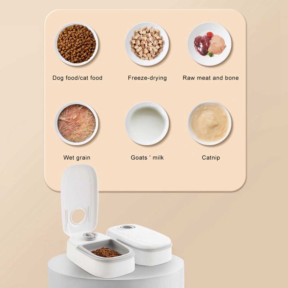 Automatic Pet Feeder with Timer & Stainless Steel Bowl – Smart Food Dispenser for Cats & Dogs