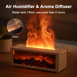 3D Flame Aromatherapy Diffuser & Humidifier – Colorful Essential Oil Diffuser with Large Fog Volume, Mood Lights & Auto Shut-Off for Home
