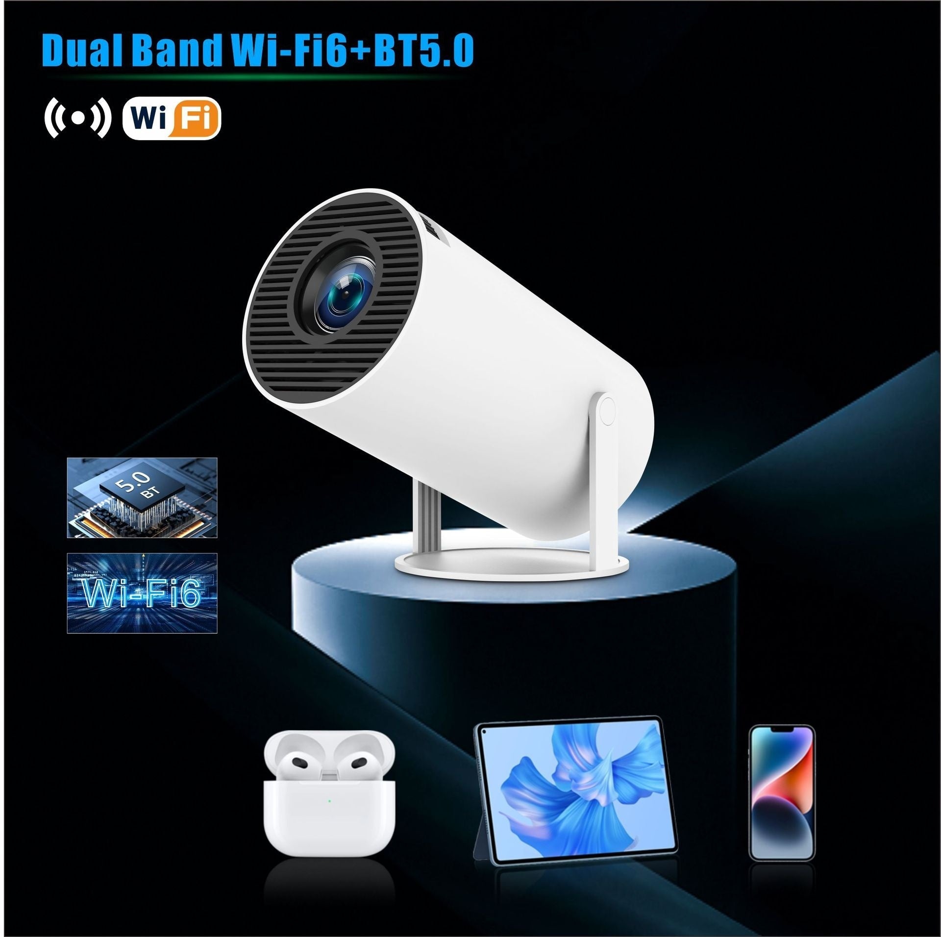 HY300 Pro Portable Projector – Wireless Home Theater & Smart Cinema