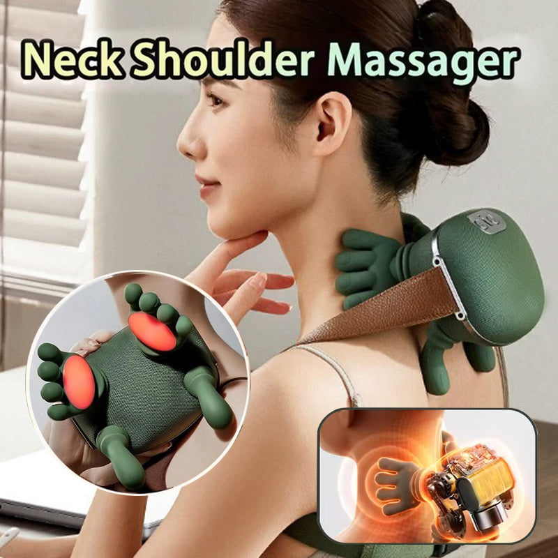 Wireless Electric Neck & Shoulder Massager with Heat | Deep Kneading Back & Muscle Pain Relief Shawl