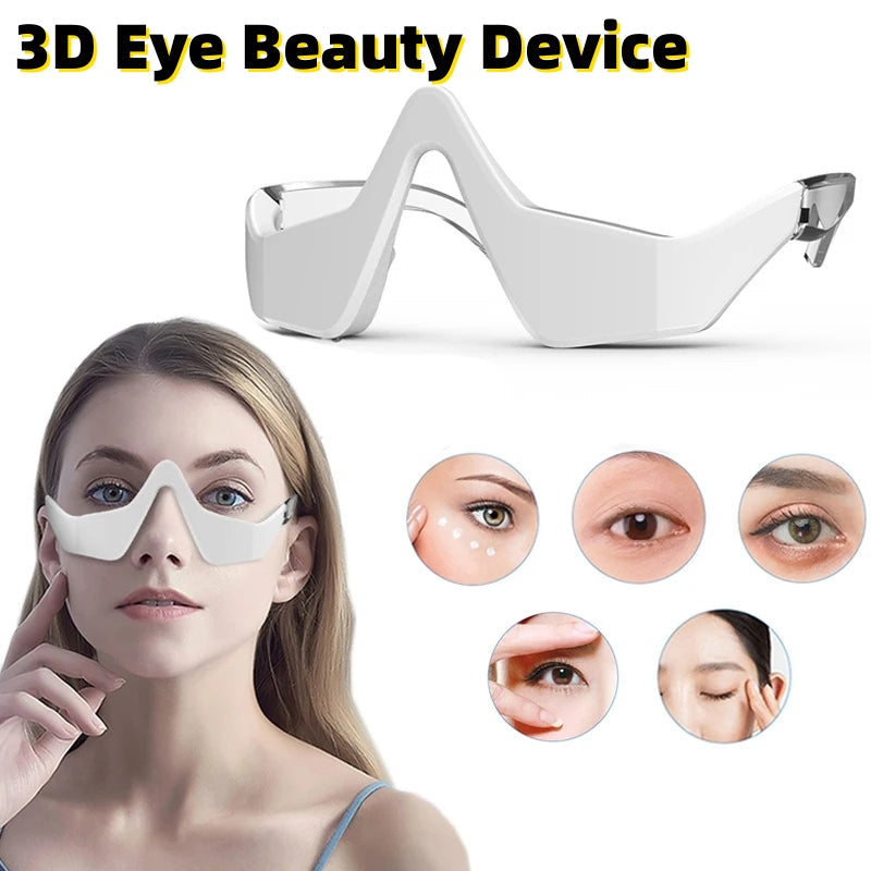 3D Eye Beauty Instrument | Micro-Current Eye Massager to Reduce Wrinkles, Dark Circles & Eye Bags
