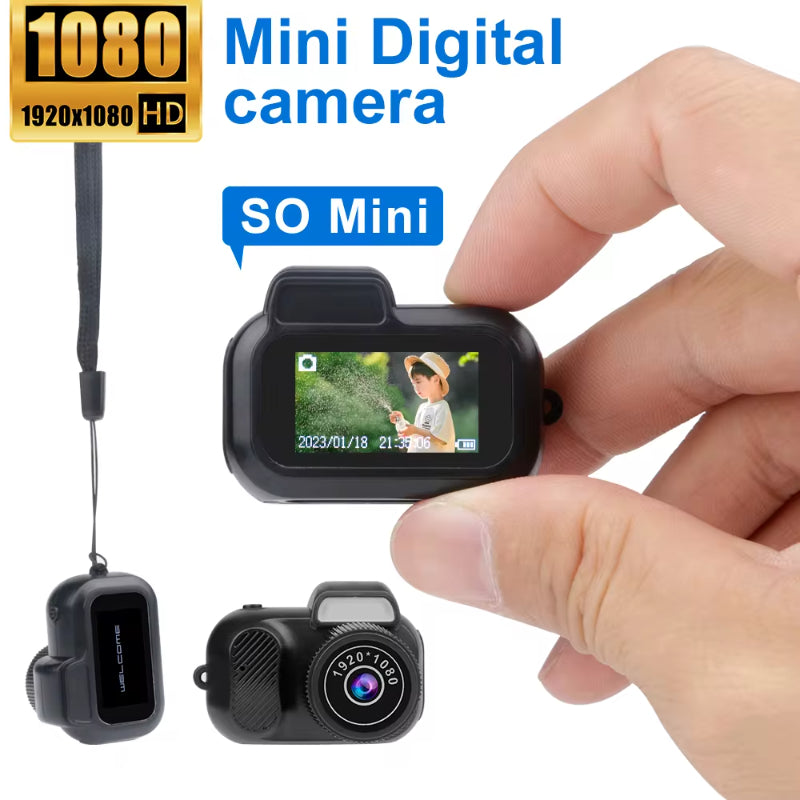 Portable Retro Mini Camera with Screen – 1080P HD Indoor & Outdoor Video Recorder (Supports SD Card) – Perfect Gift